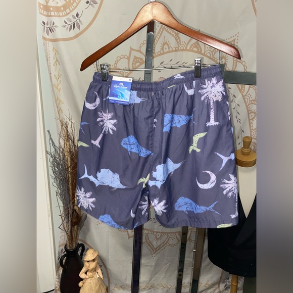 NWT Quiet Storm Medium Navy SC Palm Volleyball Shorts $49.99 Orig - Picture 3 of 7